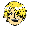 A pixel pic of Sanji from One Piece.